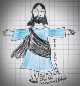 Zeichnung Christi Himmelfahrt